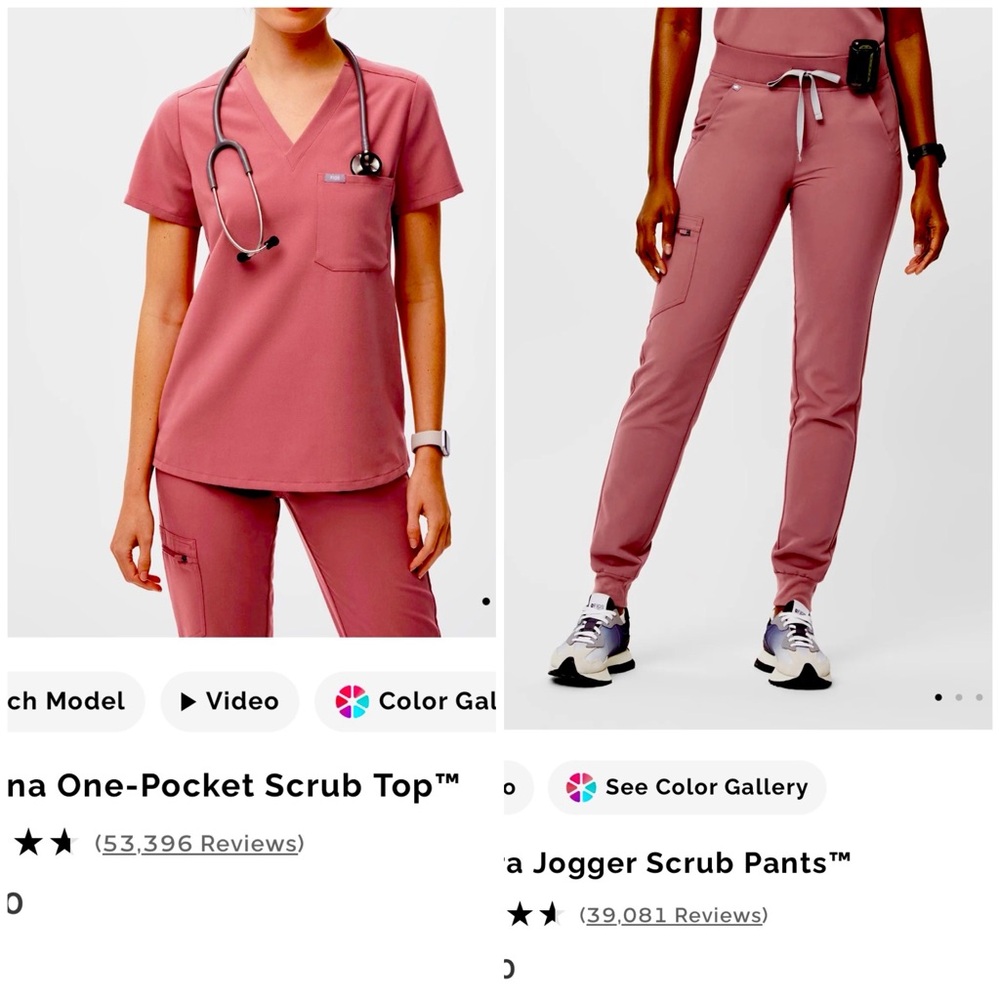 Figs Women Mauve Scrub Set S/MP